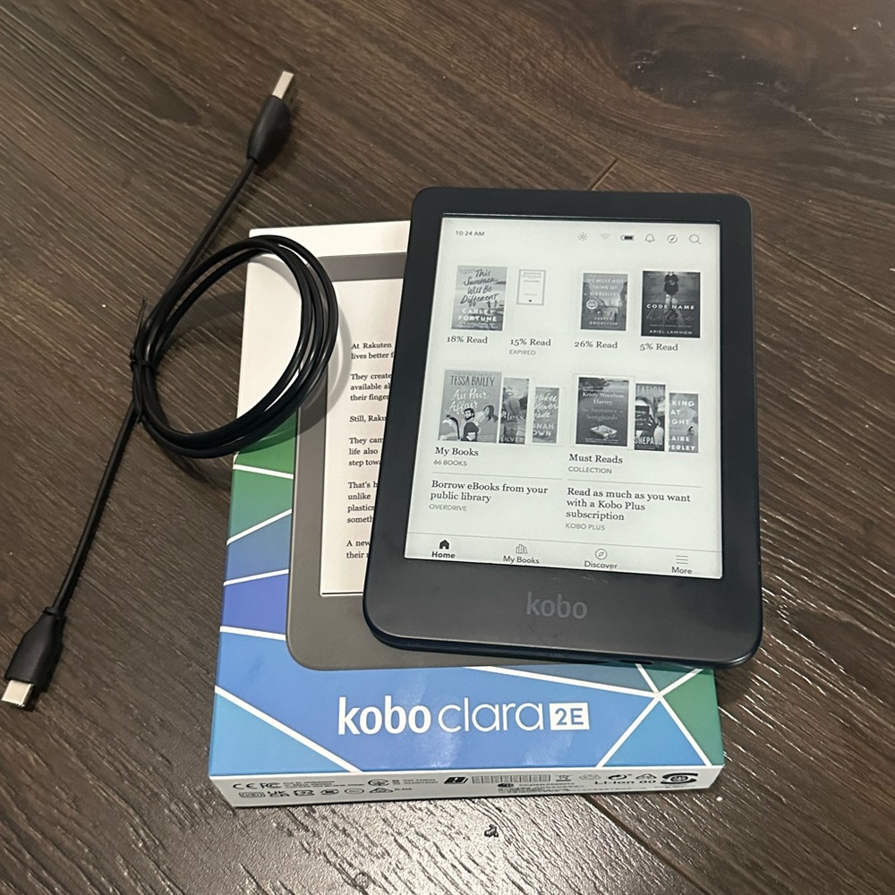 Kobo Clara 2E eReader, Like New eReader with Box and Accessories